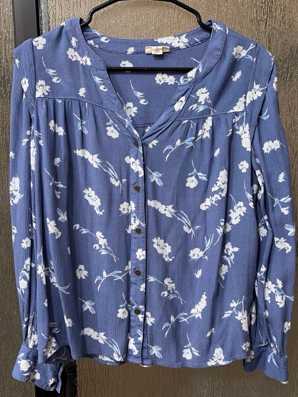 a.n.a Blue Floral Button-Down Shirt